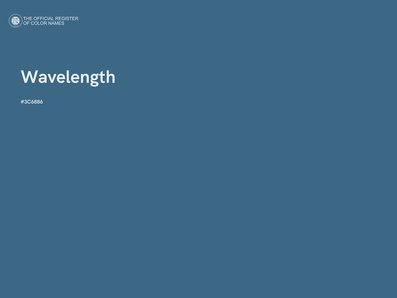 #3C6886 - Wavelength color image