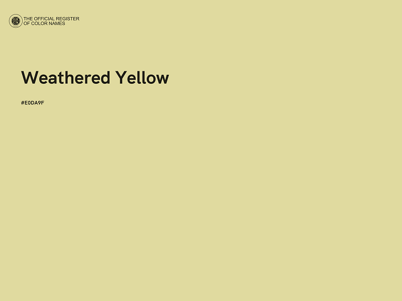 #E0DA9F - Weathered Yellow color image