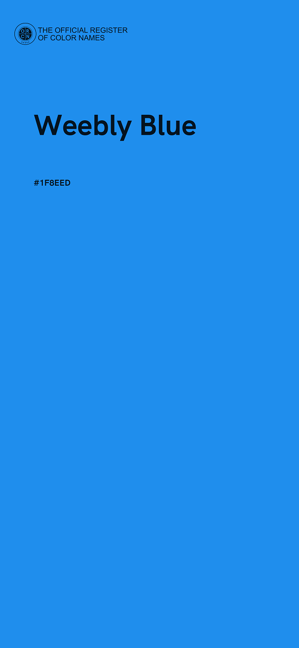 #1F8EED - Weebly Blue color image