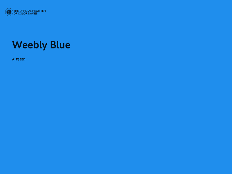 #1F8EED - Weebly Blue color image