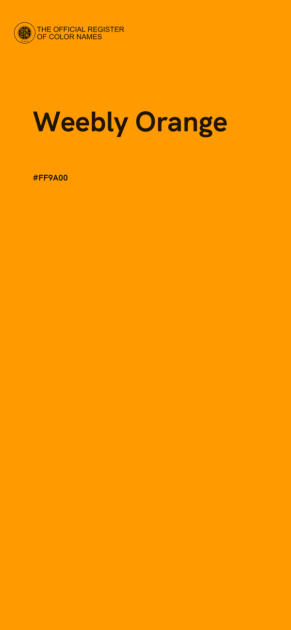 #FF9A00 - Weebly Orange color image