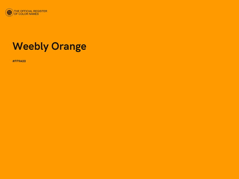 #FF9A00 - Weebly Orange color image