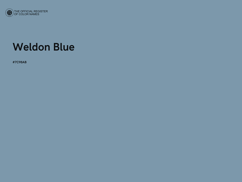 #7C98AB - Weldon Blue color image