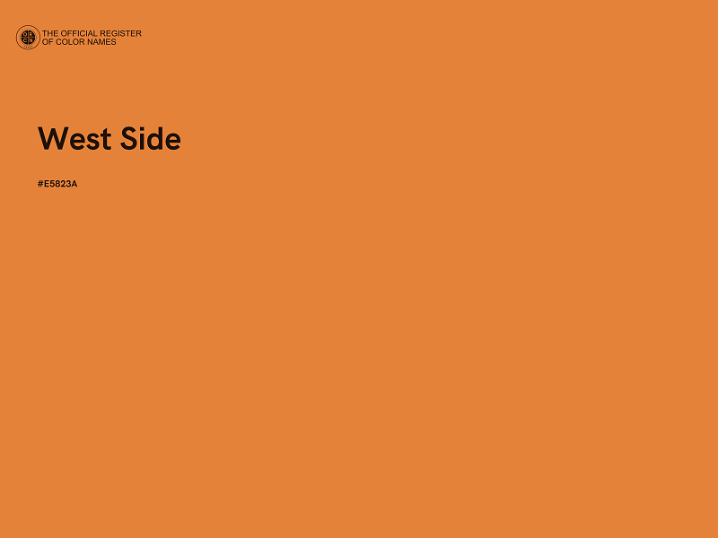 #E5823A - West Side color image