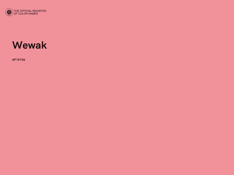 #F1919A - Wewak color image