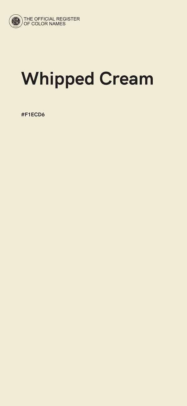 #F1ECD6 - Whipped Cream color image