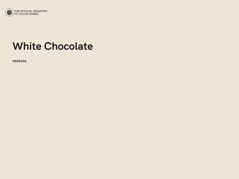 #EDE6D6 - White Chocolate color image