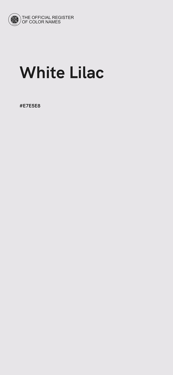 #E7E5E8 - White Lilac color image