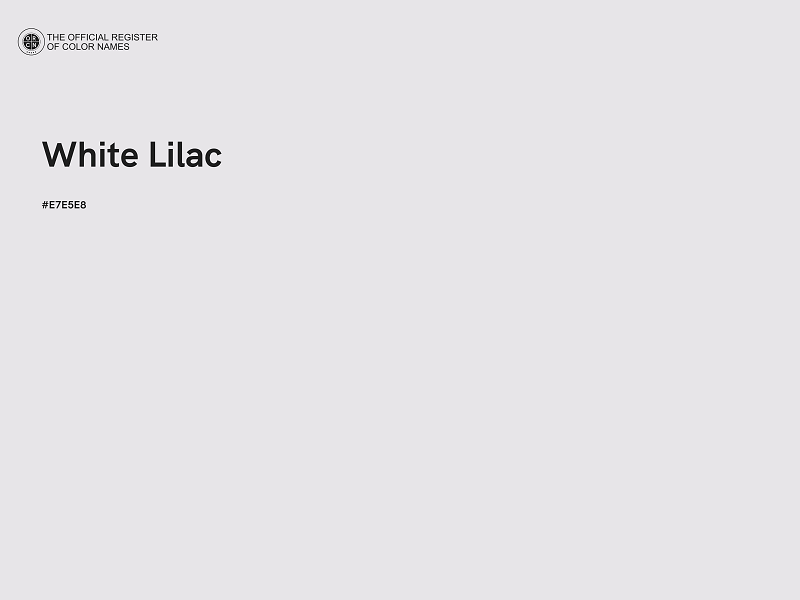 #E7E5E8 - White Lilac color image