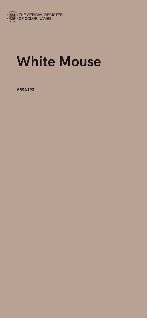 #B9A193 - White Mouse color image