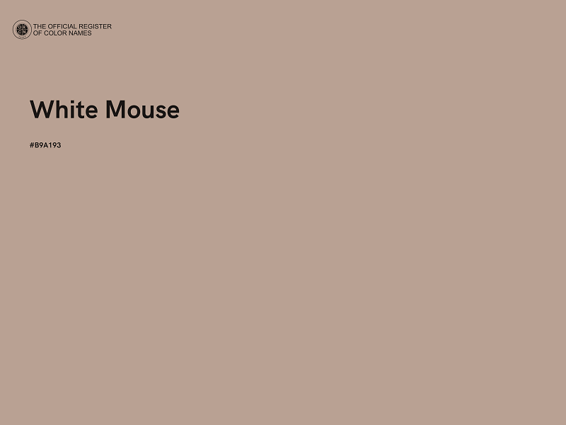 #B9A193 - White Mouse color image