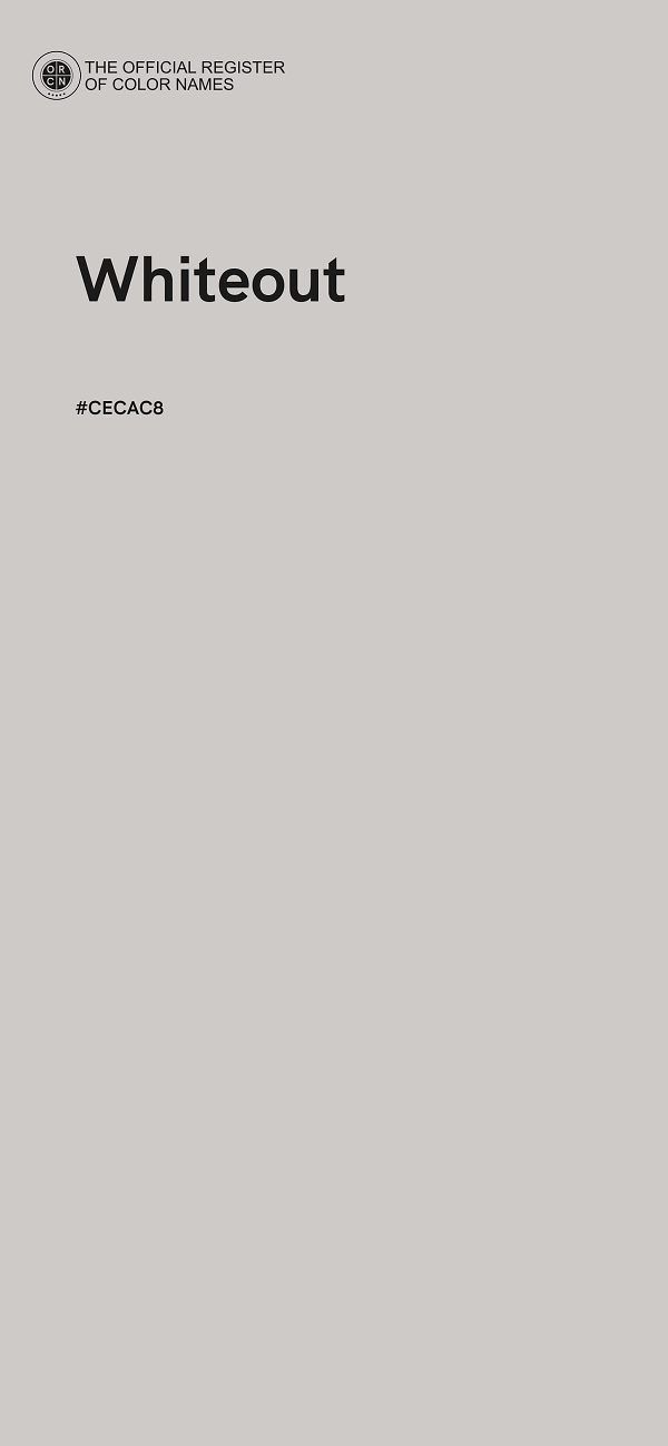#CECAC8 - Whiteout color image