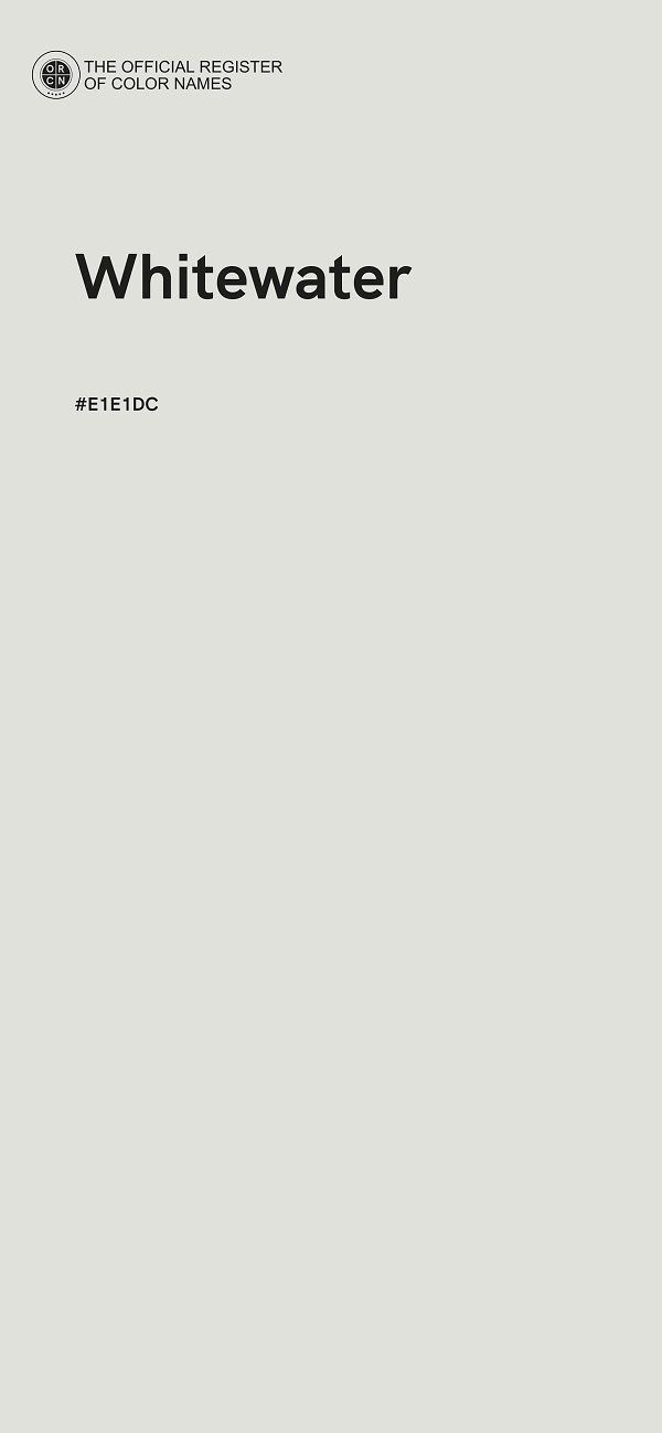 #E1E1DC - Whitewater color image