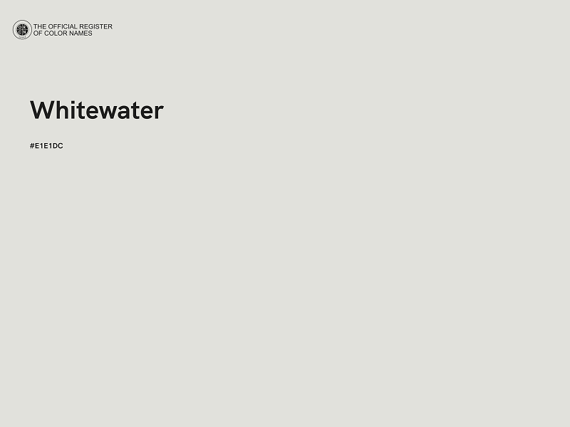#E1E1DC - Whitewater color image
