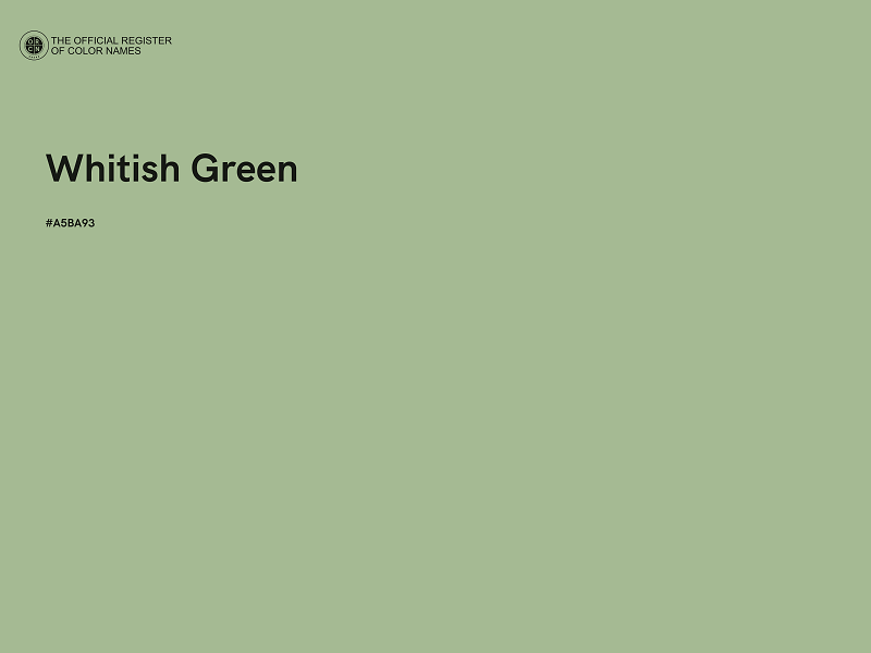 #A5BA93 - Whitish Green color image