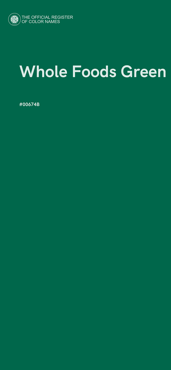 #00674B - Whole Foods Green color image