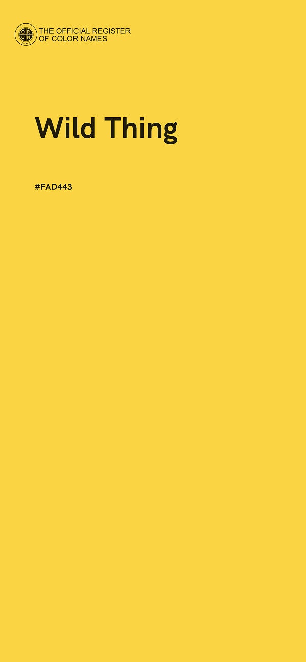 #FAD443 - Wild Thing color image