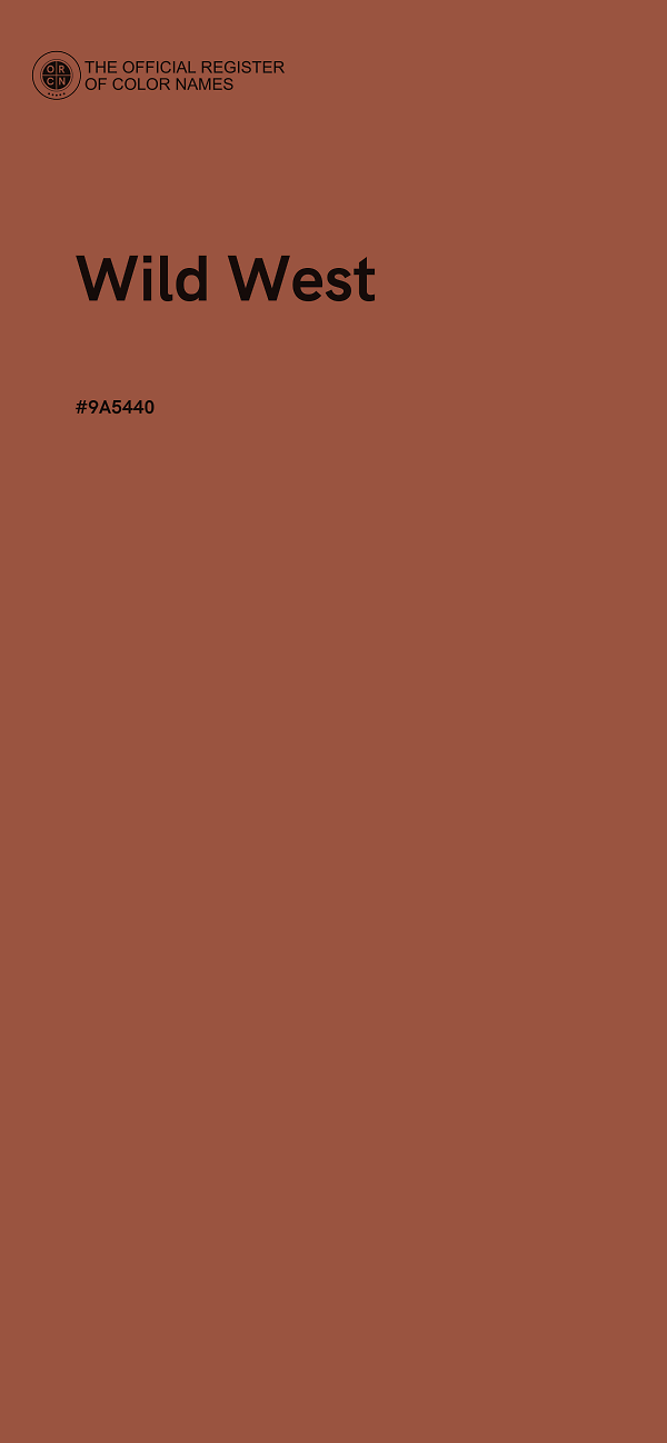 #9A5440 - Wild West color image