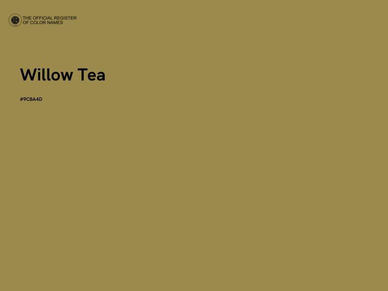 #9C8A4D - Willow Tea color image