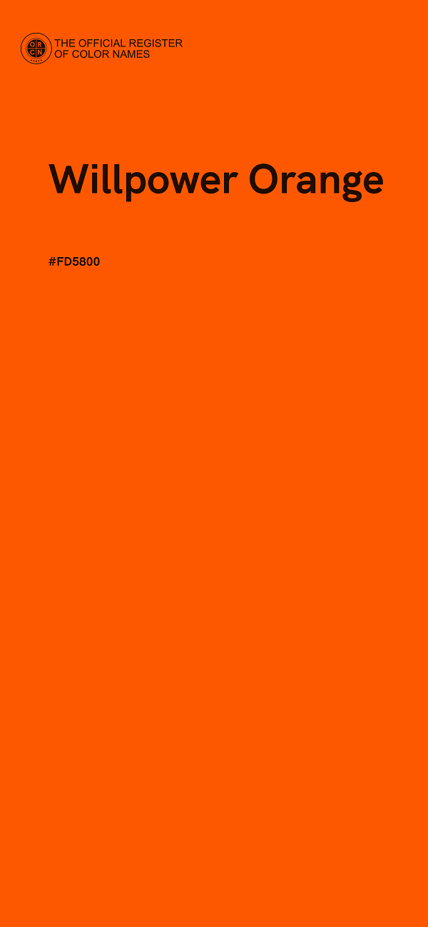 #FD5800 - Willpower Orange color image