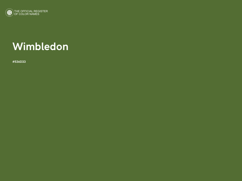 Wimbledon Color 536D33 The Official Register Of Color Names