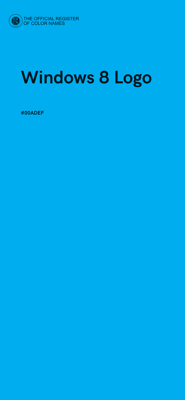 #00ADEF - Windows 8 Logo color image