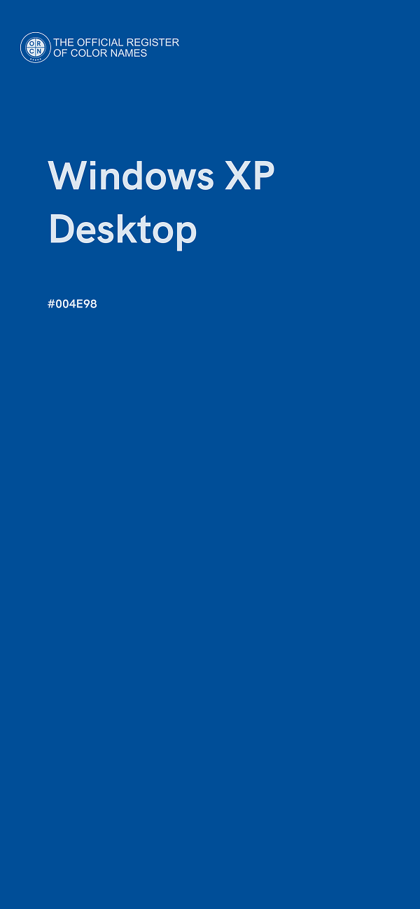 #004E98 - Windows XP Desktop color image