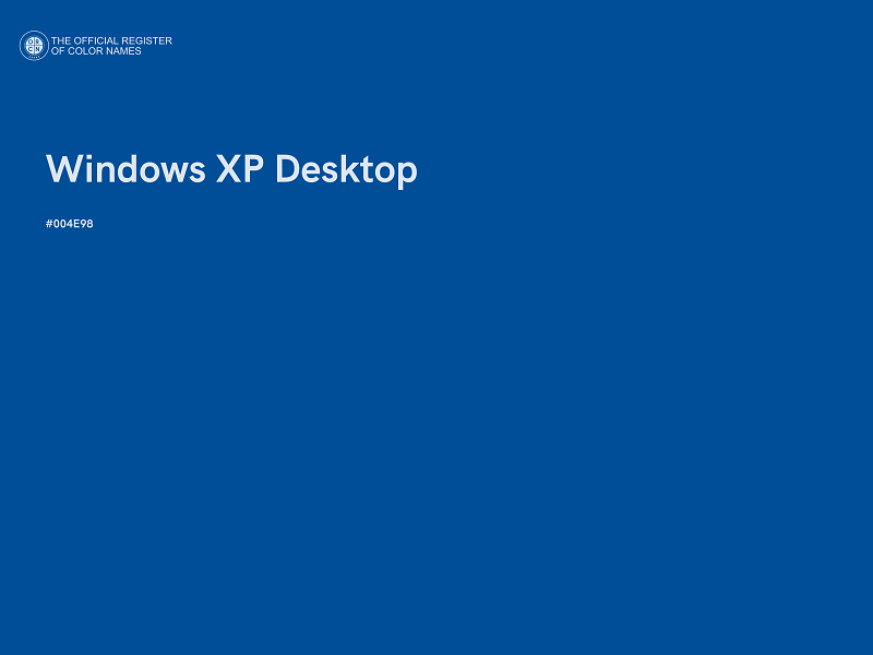 #004E98 - Windows XP Desktop color image