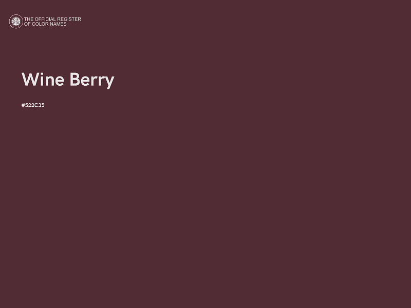 #522C35 - Wine Berry color image