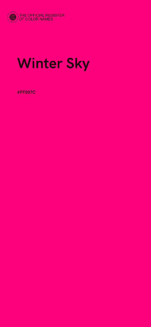 #FF007C - Winter Sky color image
