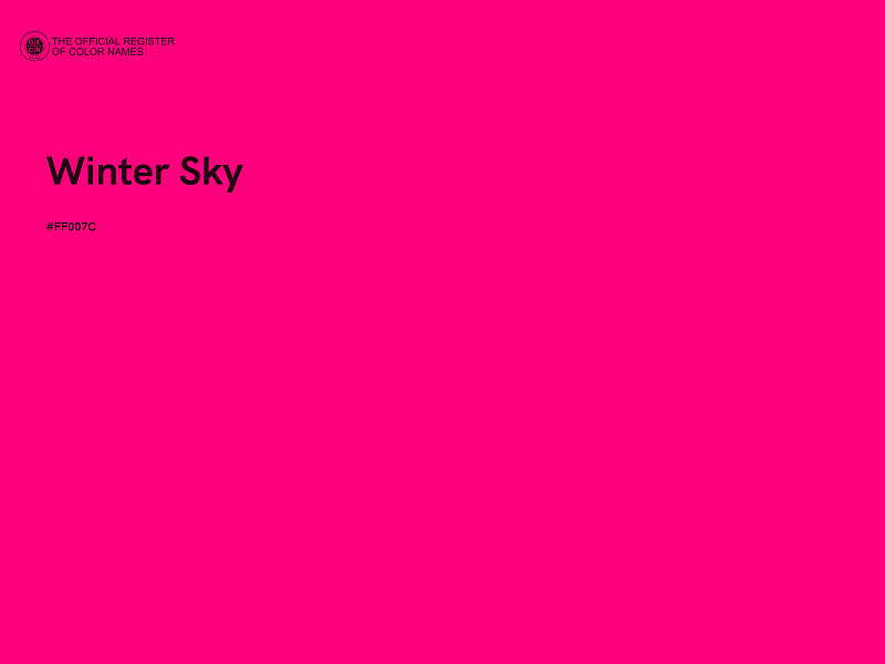 #FF007C - Winter Sky color image