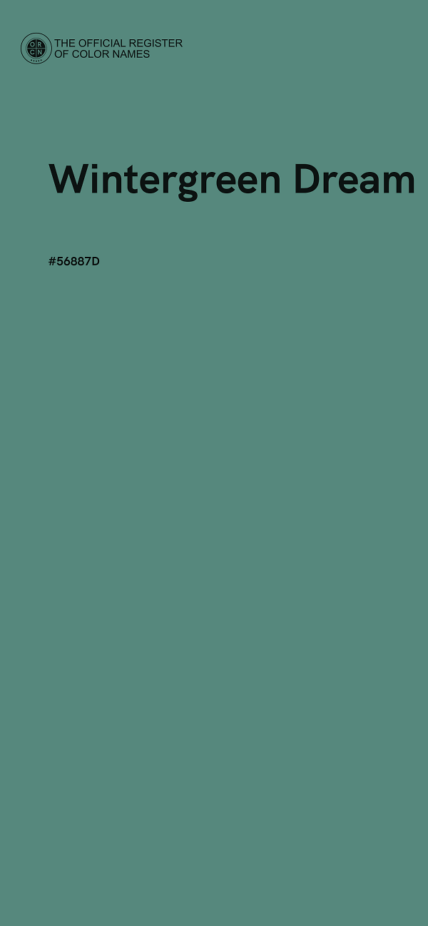#56887D - Wintergreen Dream color image