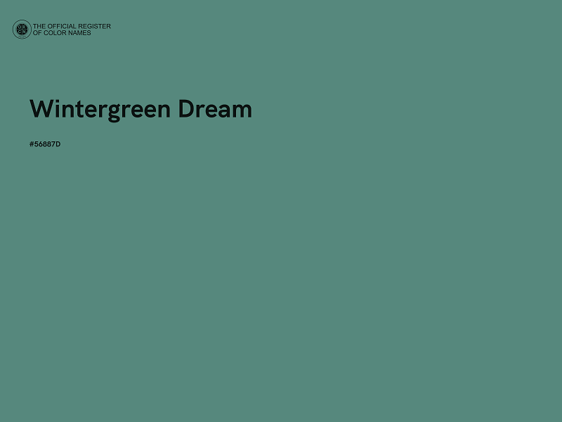#56887D - Wintergreen Dream color image
