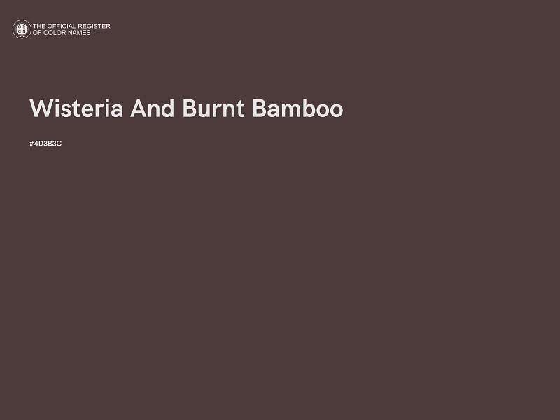 #4D3B3C - Wisteria And Burnt Bamboo color image
