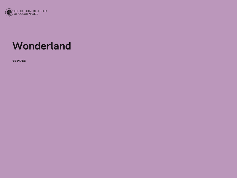 #BB97BB - Wonderland color image