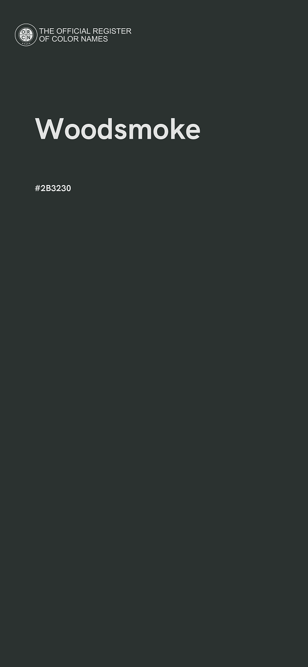 #2B3230 - Woodsmoke color image