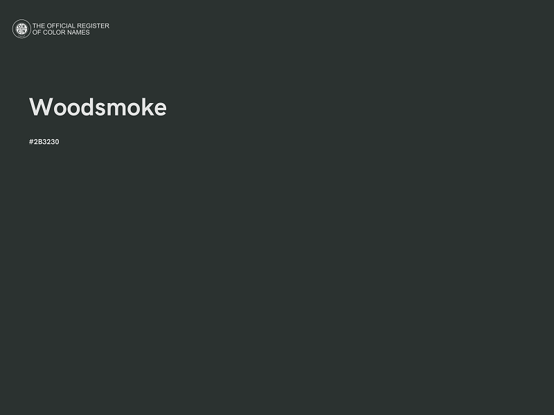 #2B3230 - Woodsmoke color image