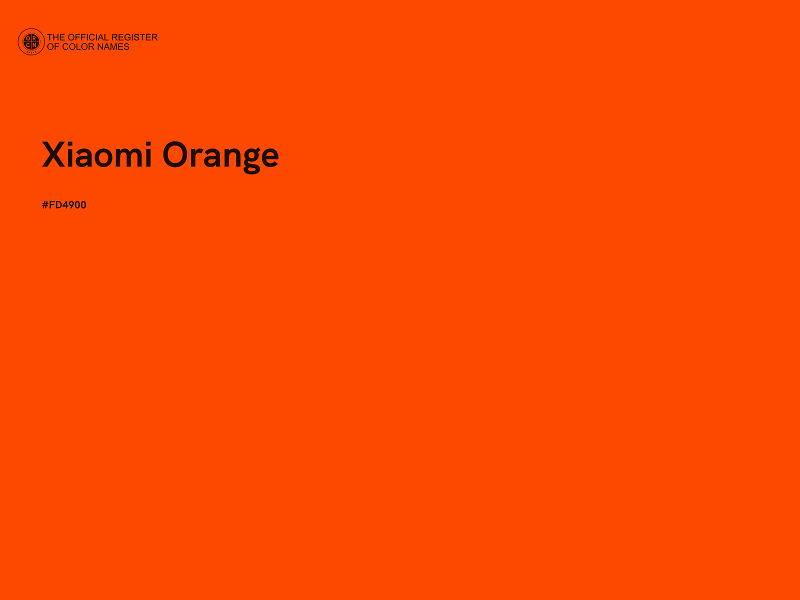 #FD4900 - Xiaomi Orange color image
