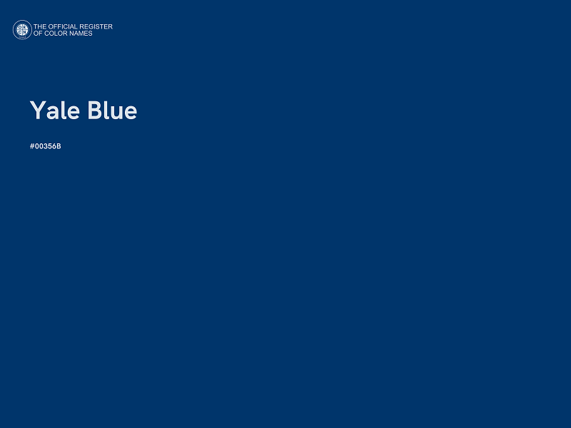 #00356B - Yale Blue color image