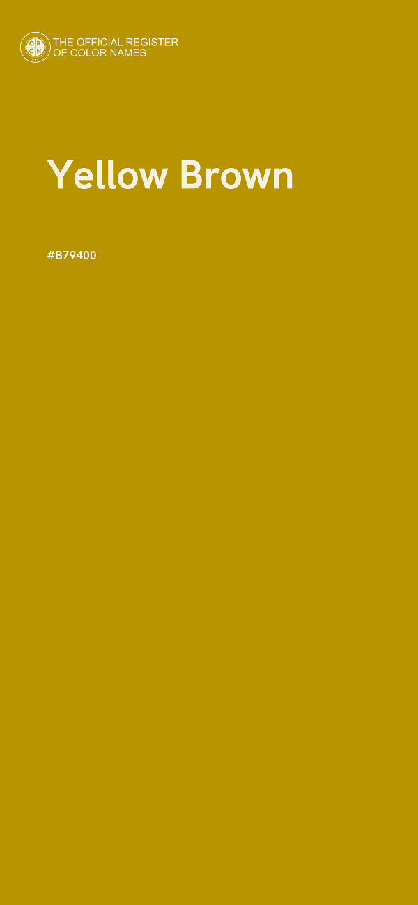 #B79400 - Yellow Brown color image