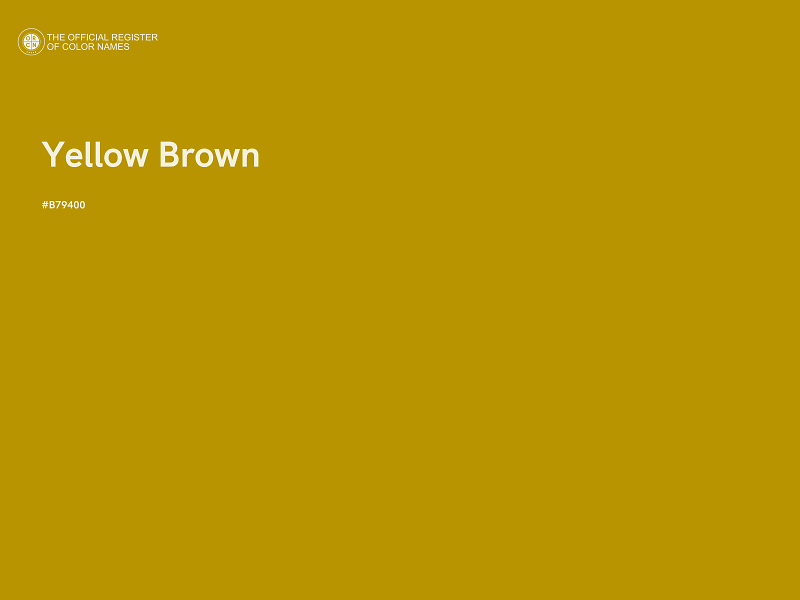 #B79400 - Yellow Brown color image