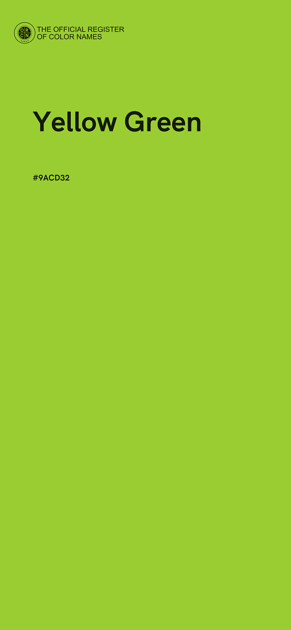 #9ACD32 - Yellow Green color image