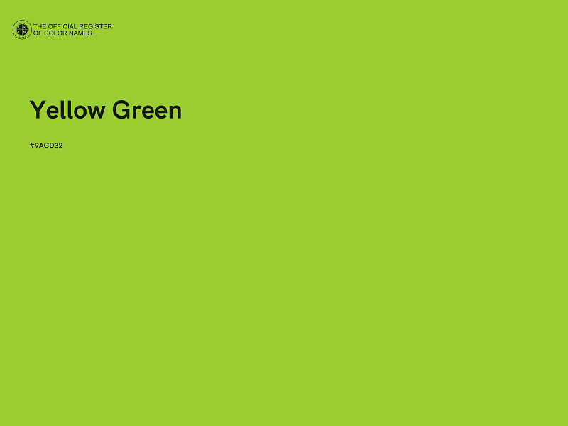 #9ACD32 - Yellow Green color image