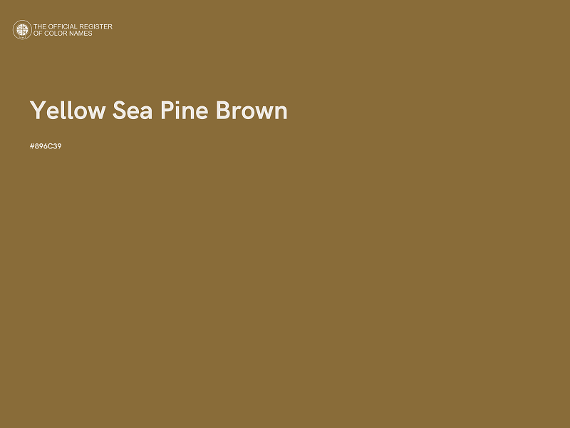 #896C39 - Yellow Sea Pine Brown color image