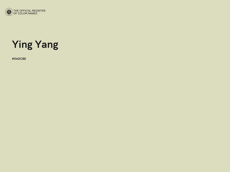 #DADCBE - Ying Yang color image