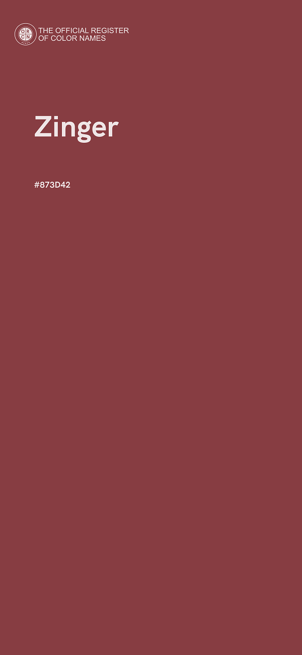 #873D42 - Zinger color image