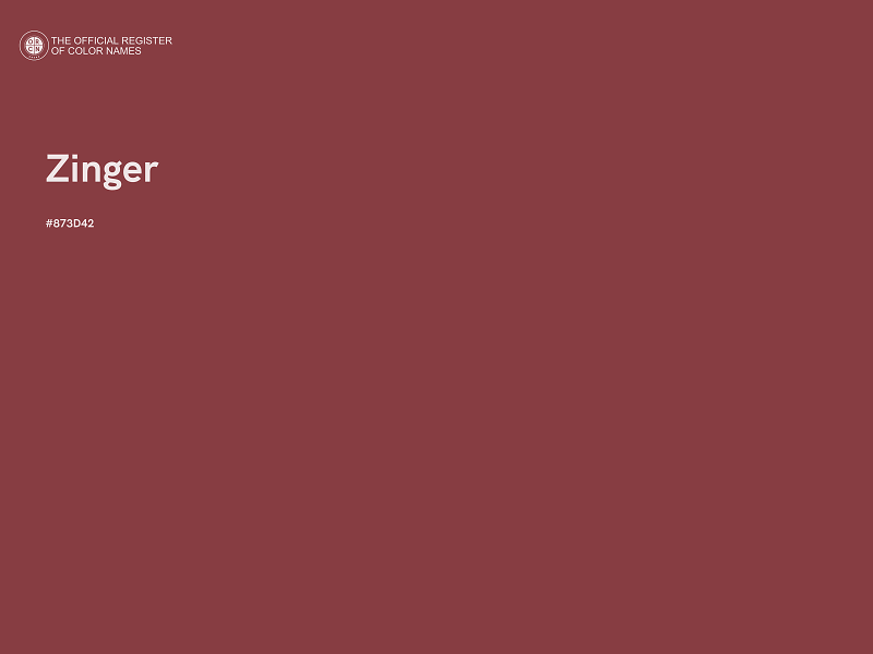 #873D42 - Zinger color image