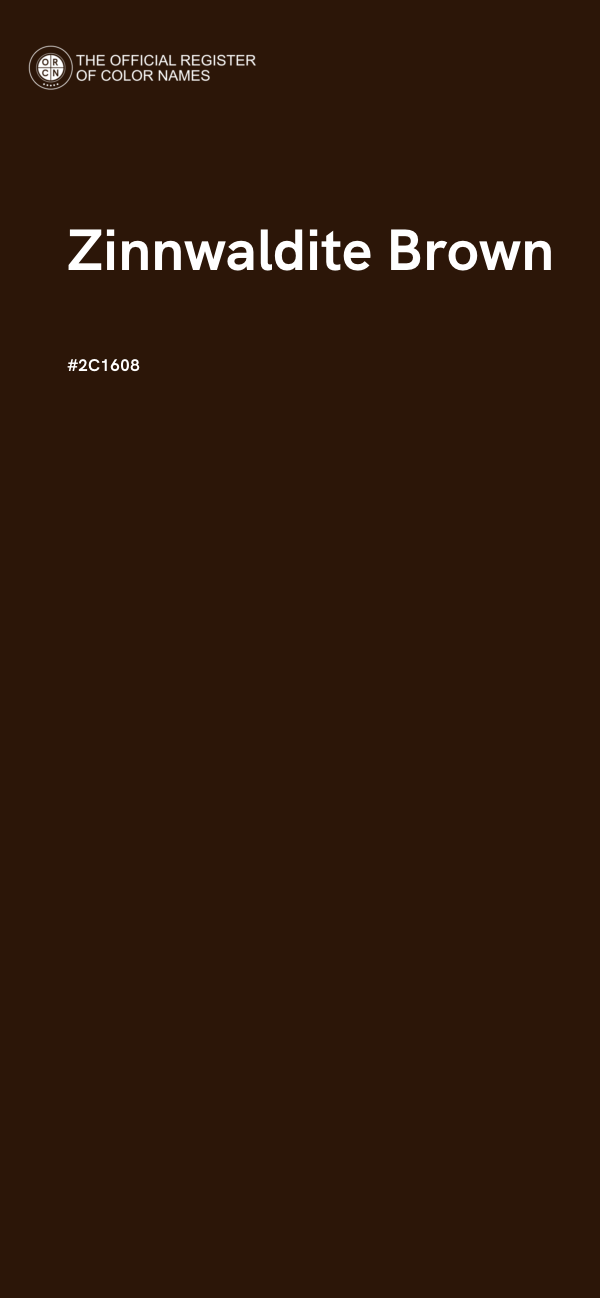 #2C1608 - Zinnwaldite Brown color image
